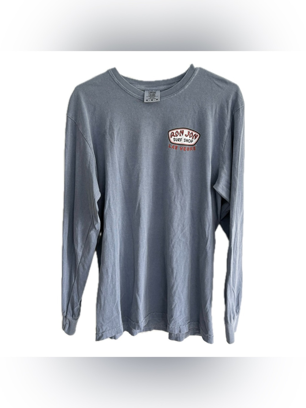 Ron Jon Surf Shop Long Sleeve Tee Las Vegas - Blue, Vintage-Washed - Medium